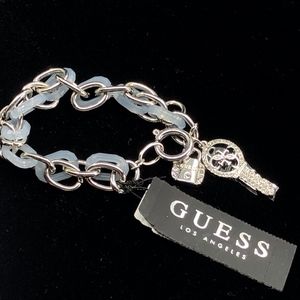 🆕 NWT Guess Silver Plated Charm Bracelet